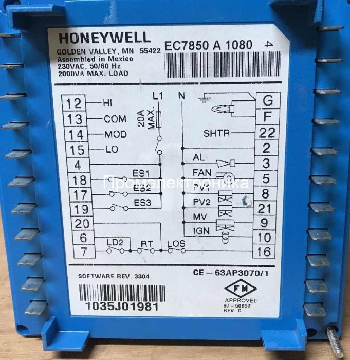 Honeywell EC7850A1080