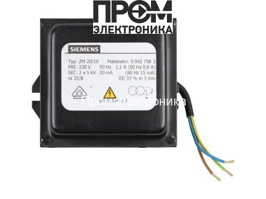 Трансформатор поджига Siemens ZM 20/10 00427583