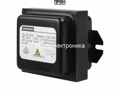 Трансформатор поджига Siemens ZM 20/10 00427583