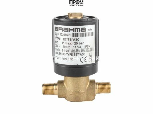 Жидкотопливный электромагнитный клапан Brahma E7/TS*A3C 13245501