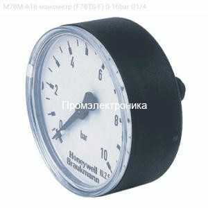 M78M-A16 манометр (F78TS-F) 0-16bar G1/4