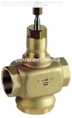 DI15B1.0 2-х ходовой линейный муфтовый клапан, В/Р, PN16, DN15, Kvs1.0, 20 мм, 170 °C RESIDEO