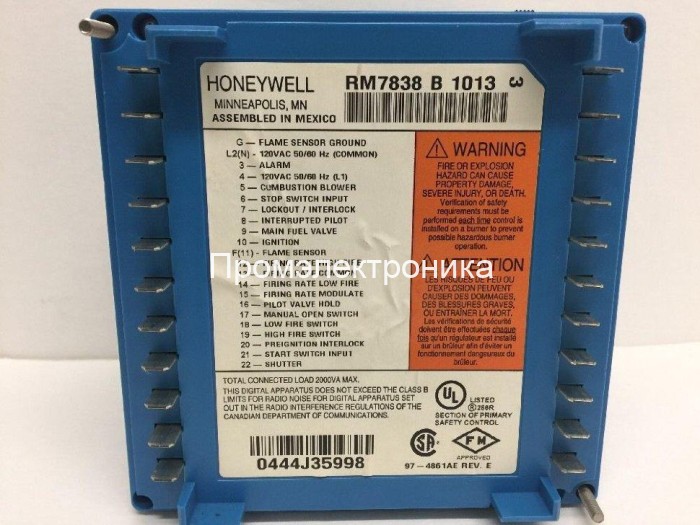 Honeywell RM7838C1012