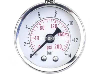 Манометр Groz A2G02, 14 бар