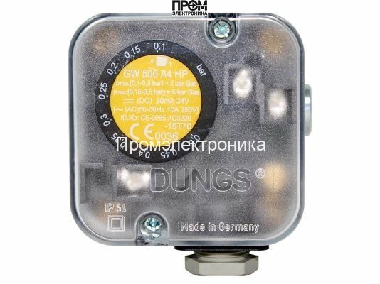 Реле давления Dungs GW 500 A4 HP клеммное соединение