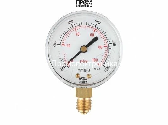 Газовый манометр Fimet MP1-63, 100 мбар