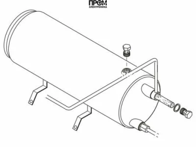 Бак топливный Ø159 мм, без подогревателя