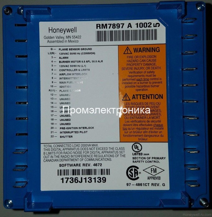 Honeywell RM7898A1018