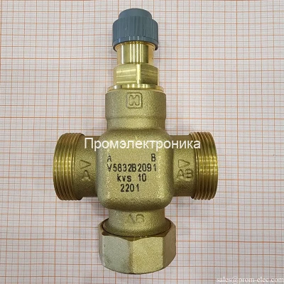 Honeywell (Resideo) V5832B2091 2-х ходовой линейный клапан, PN16, DN25, Н/Р G11/2, Kvs 10, 6.5мм, 130 °C