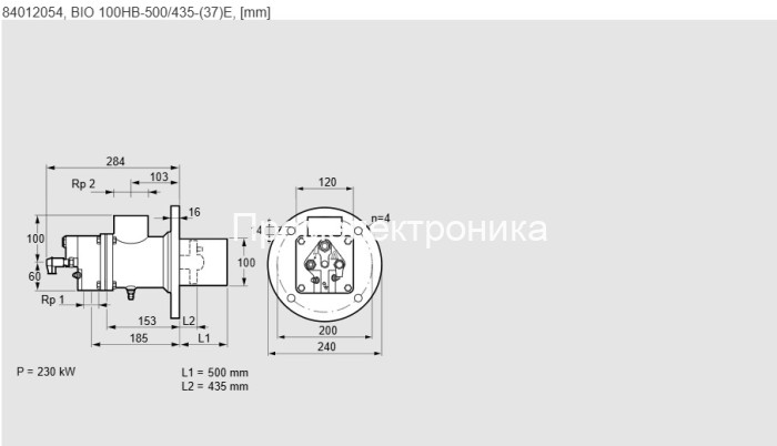 Газовая горелка Kromschroder BIO 100HB-500/435-(37)E, 84012054