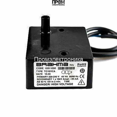Трансформатор розжига Brahma TC1SVCA кабель 310мм